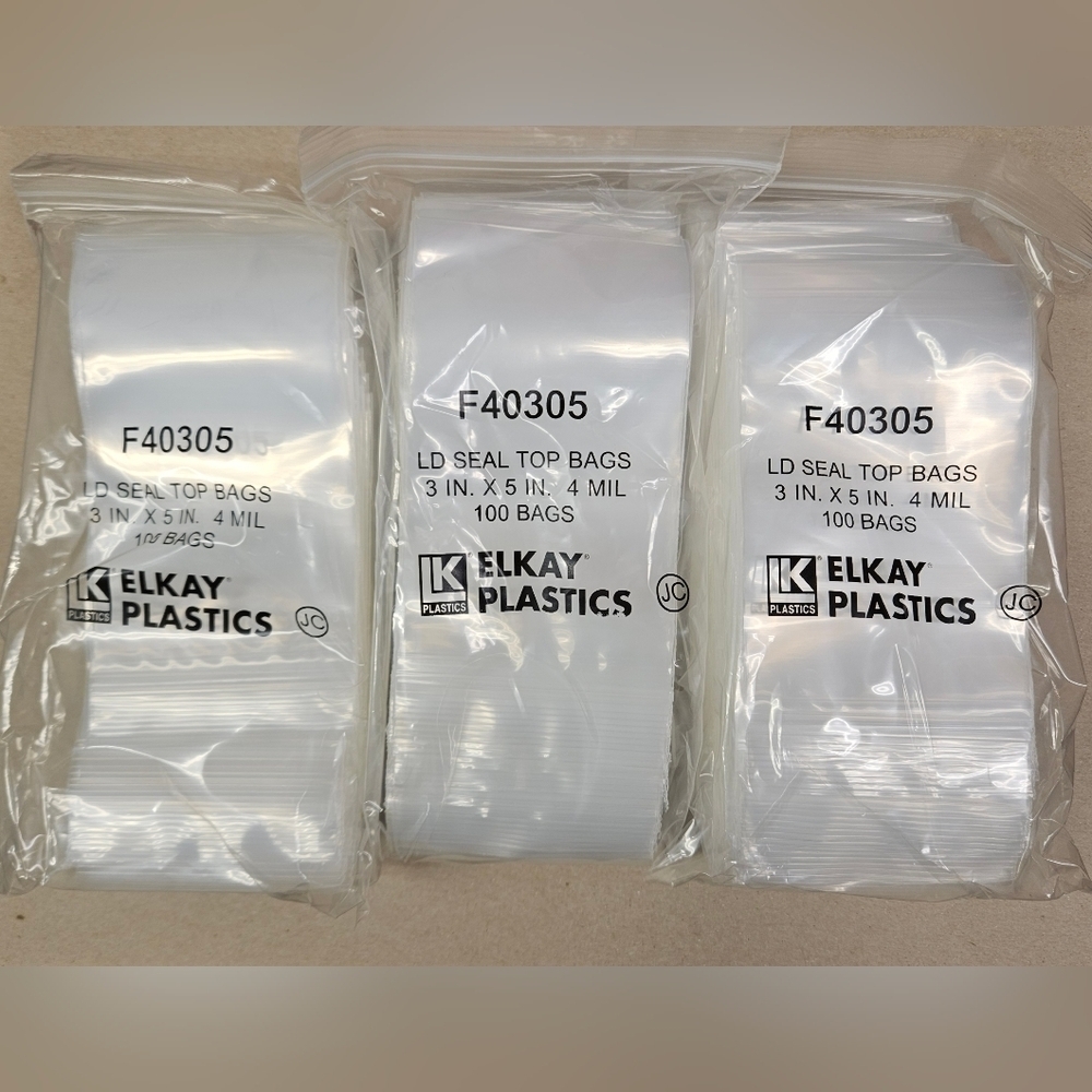 NEW 5 x 3 Zip Bags - 300 count